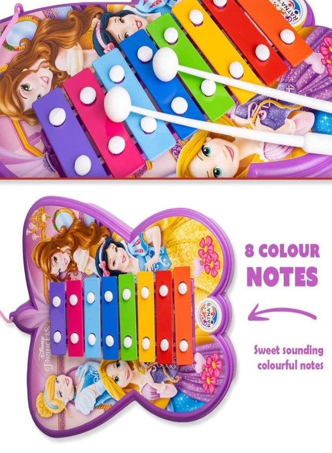 SANTALON Princess Pull Along Xylophone with 8 Colour Notes & 2 Mallets to Play for Toddlers Age of Above 1 Years Kids Multicolour - Image 5